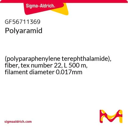 Sigma-Aldrich Polyaramid，（聚对苯二甲酰胺），纤维，特数22，长500米，长丝直径0.017毫米
