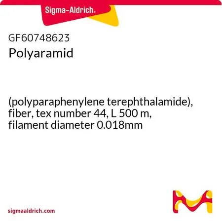 Sigma-Aldrich Polyaramid，（聚对苯二甲酰胺），纤维，特数44，长500米，长丝直径0.018毫米