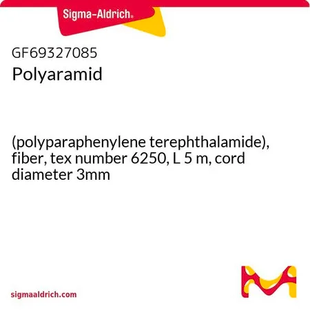 Sigma-Aldrich Polyaramid，（聚对苯二甲酰胺），纤维，特数6250，长5米，帘线直径3毫米