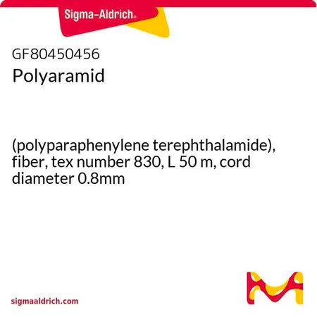Sigma-Aldrich Polyaramid，（聚对苯二甲酰胺），纤维，特数830，长50米，帘线直径0.8毫米