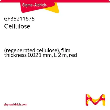 Sigma-Aldrich 纤维素，（再生纤维素），薄膜，厚度0.021 mm，L² m，红色