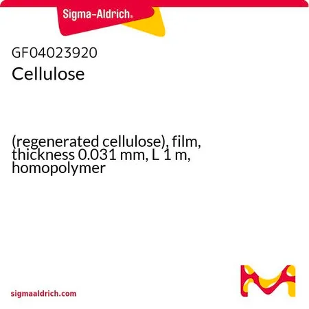 Sigma-Aldrich 纤维素，（再生纤维素），薄膜，厚度0.031 mm，L 1 m，均聚物