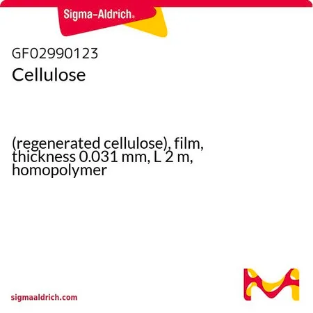 Sigma-Aldrich 纤维素，（再生纤维素），薄膜，厚度0.031 mm，L² m，均聚物