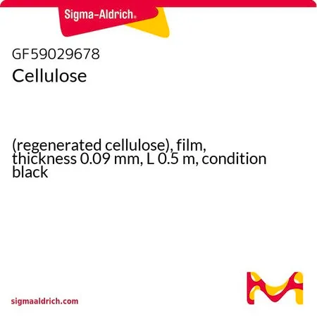 Sigma-Aldrich 纤维素，（再生纤维素），薄膜，厚度0.09 mm，长度0.5 m，条件黑色