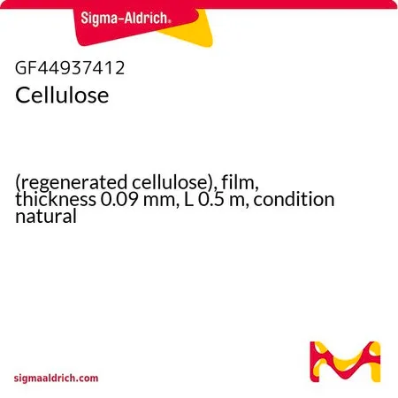 Sigma-Aldrich 纤维素，（再生纤维素），薄膜，厚度0.09 mm，长度0.5 m，自然状态
