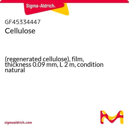 Sigma-Aldrich 纤维素，（再生纤维素），薄膜，厚度0.09 mm，L² m，自然条件