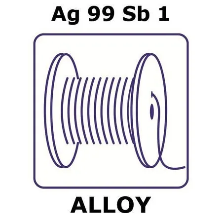 Sigma-Aldrich Silver-antimony alloy, Ag99Sb1，0.1m钢丝，直径0.5mm，如图所示