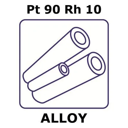 Sigma-Aldrich Platinum-rhodium alloy, Pt90Rh10，100 mm管，外径0.94 mm，壁厚0.12 mm，内径0.7 mm，如图所示