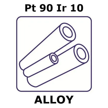 Sigma-Aldrich Platinum-iridium alloy, Pt90Ir10，50 mm管，外径0.56 mm，壁厚0.13 mm，内径0.30 mm，如图所示