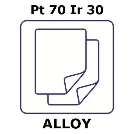Sigma-Aldrich Platinum-iridium alloy, Pt70Ir30，铝箔，25 x 25 mm，0.125 mm厚