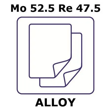 Sigma-Aldrich Molybdenum-rhenium alloy, Mo52.5Re47.5，箔，50 x 50 mm，0.050 mm厚，退火，不透光（lt）