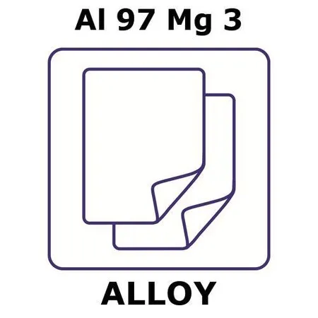 Sigma-Aldrich Aluminum-magnesium alloy, Al97Mg3，箔，200 x 200 mm，0.06 mm厚，轧制，不透光（lt）