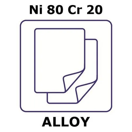 Sigma-Aldrich Nickel-chromium alloy, Ni80Cr20，箔，150 x 150 mm，0.025 mm厚，轧制，不透光（lt）