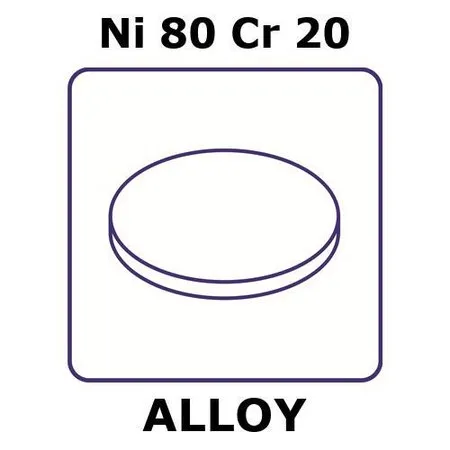 Sigma-Aldrich Nickel-chromium alloy, Ni80Cr20，箔，4 mm圆盘，0.10mm厚，轧制