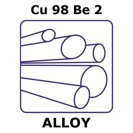 Sigma-Aldrich Copper-beryllium alloy, Cu98Be2，1000 mm棒，直径12.7 mm，如图纸所示