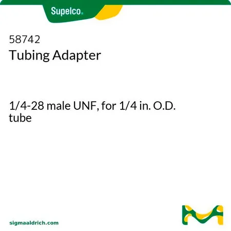 默克Supelco 玻璃管连接头，1/4-28公UNF，用于1/4 in. O.D.管