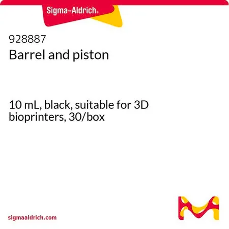 Sigma-Aldrich Barrel and piston,10 mL,黑色,适用于3D生物打印机,30/盒