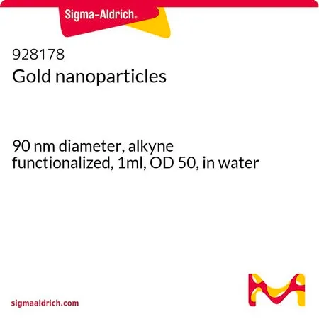 Sigma-Aldrich 金纳米颗粒,90 nm直径,炔官能化,1 ml,OD 50,水溶液