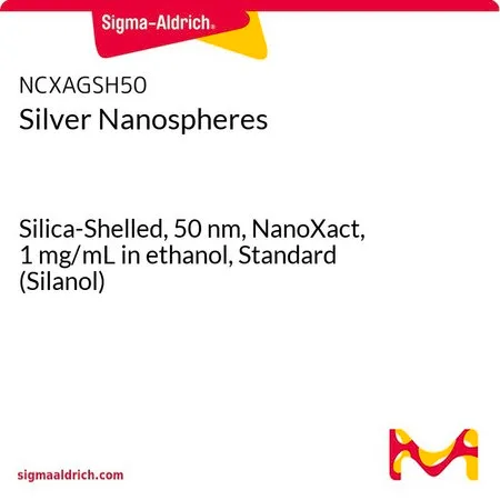Sigma-Aldrich 银纳米球，硅胶壳，50 nm，NanoXact，1 mg/mL乙醇溶液，标准品（硅烷醇）