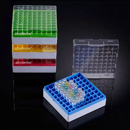 Sigma-Aldrich Polycarbonate freezer boxes, assorted colors,81位,2英寸,编号网格