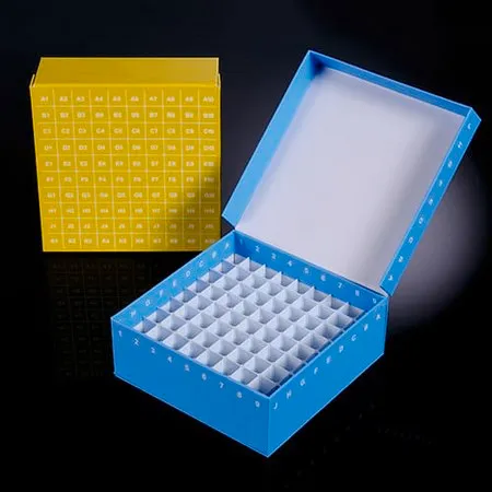 Sigma-Aldrich Cardborad freezer boxes with hinged lids, assorted colors，81位，2英寸，防水涂层