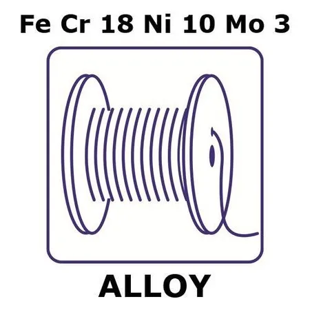 Sigma-Aldrich Stainless Steel - AISI 316L alloy, FeCr18Ni10Mo3，20 m钢丝，直径0.6 mm，按图纸