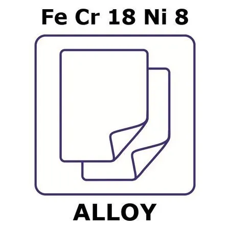 Sigma-Aldrich Stainless Steel - AISI 302 alloy, FeCr18Ni8,铝箔,100 x 100 mm,0.125 mm厚,硬质