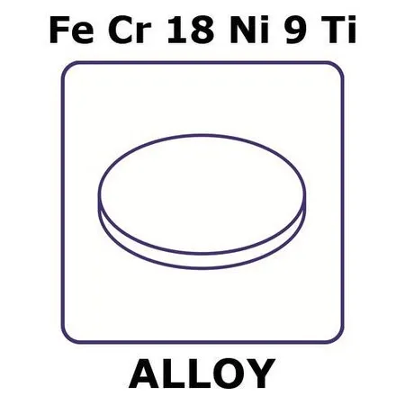 Sigma-Aldrich Stainless Steel - AISI 321 alloy, FeCr18Ni9Ti，箔，4 mm圆盘，0.15mm厚，退火