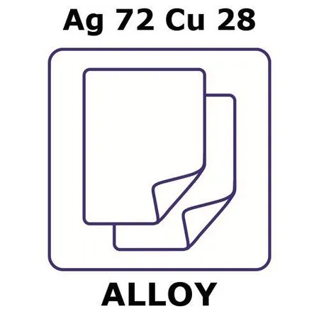 Sigma-Aldrich Silver-copper alloy, Ag72Cu28,铝箔,50 x 50 mm,0.25 mm厚