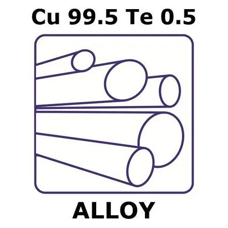 Sigma-Aldrich Copper-tellurium alloy, Cu99.5Te0.5，500 mm棒，直径25 mm