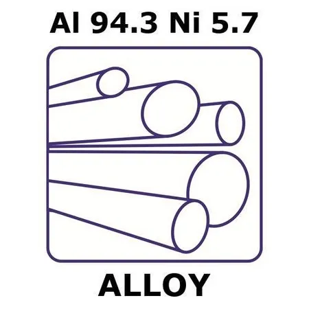 Sigma-Aldrich Aluminum-nickel alloy, Al94.3Ni5.7，200 mm棒，直径8 mm，如图纸所示