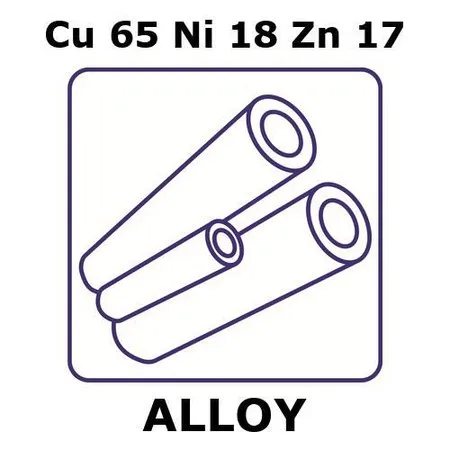 Sigma-Aldrich Nickel silver (18) alloy, Cu65Ni18Zn17，100 mm管，外径1.6 mm，壁厚0.15 mm，内径1.3 mm，硬质