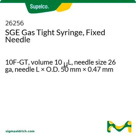 默克Supelco SGE气密注射器，固定针头，10 F-GT，体积10 μL，针头尺寸26 ga，针头长×外径50 mm × 0.47 mm