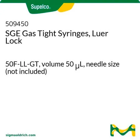 默克Supelco SGE 旋转锁定气密注射器，50 F-LL-GT，体积50 μL，针头尺寸（不包括）