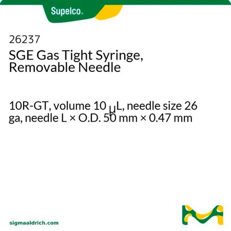 默克Supelco 配备可拆卸针头的 SGE 气密注射器，10 R-GT，体积10 μL，针头尺寸26 ga，针头长×外径50 mm × 0.47 mm