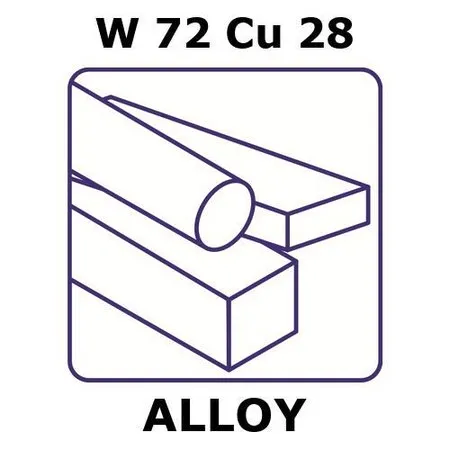Sigma-Aldrich Tungsten-copper alloy, W72Cu28，棒，50 mm x 25 mm x 25 mm