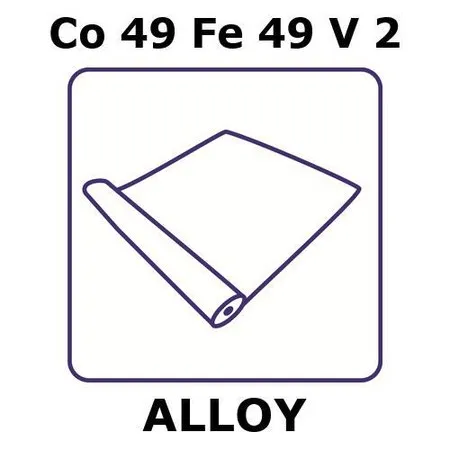 Sigma-Aldrich Permendur 49 alloy, Co49Fe49V2，箔，0.5 m卷材，0.1 mm厚，轧制
