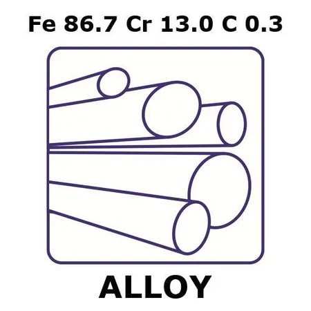 Sigma-Aldrich Stainless Steel - AISI 420 alloy, Fe86.7Cr13.0C0.3，500 mm棒，直径9.5 mm