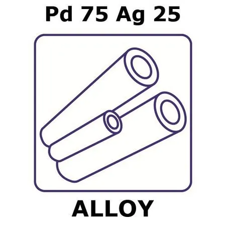Sigma-Aldrich Palladium-silver alloy, Pd75Ag25，50 mm管，4.7 mm外径，0.25 mm壁厚，4.2 mm内径，如图所示