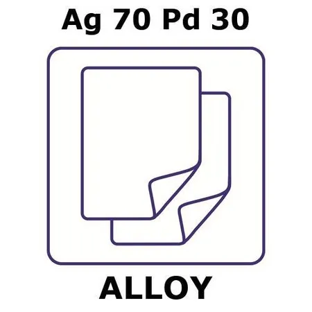 Sigma-Aldrich Silver-palladium alloy, Ag70Pd30，箔，50 x 50 mm，0.15 mm厚，轧制