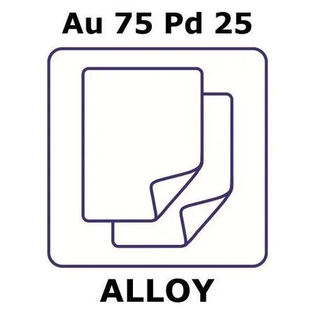 Sigma-Aldrich Gold-palladium alloy, Au75Pd25，箔，25 x 25 mm，0.2 mm厚，轧制