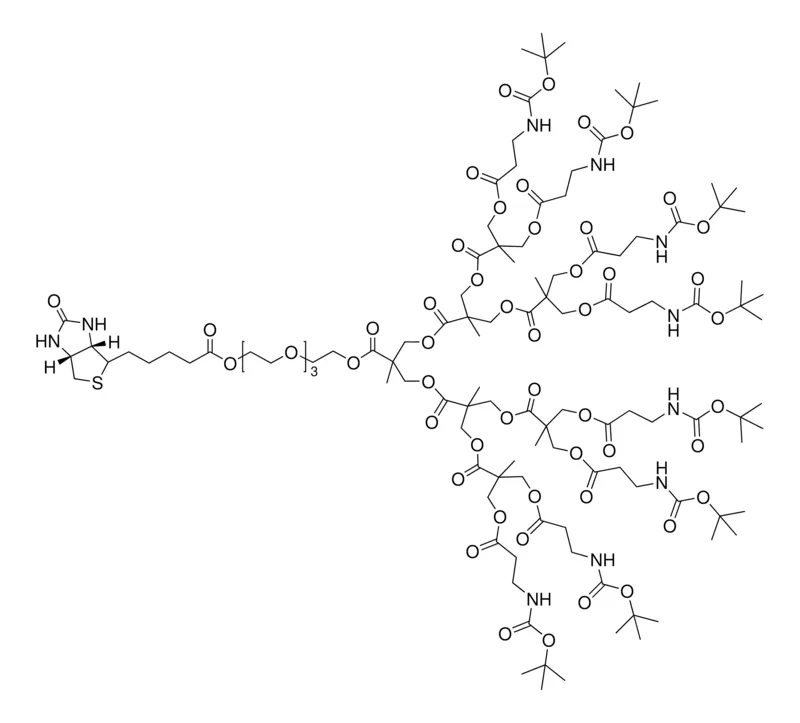 Sigma-Aldrich Polyester bis-MPA dendron，表面基团数量8，8 NHBoc，1生物素（核心），第3代