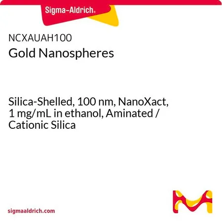 Sigma-Aldrich 金纳米球,二氧化硅壳,100 nm,NanoXact,1 mg/mL乙醇溶液,胺化/阳离子二氧化硅