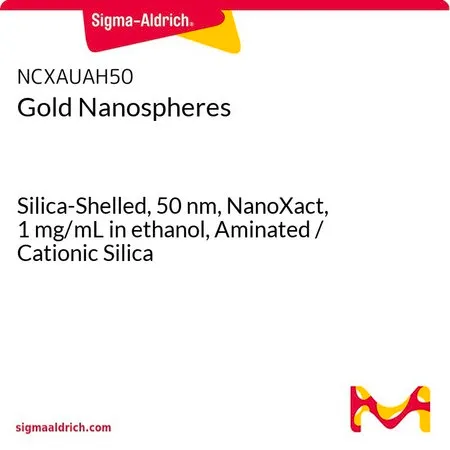 Sigma-Aldrich 金纳米球,硅胶壳,50 nm,NanoXact,1 mg/mL乙醇溶液,胺化/阳离子硅胶