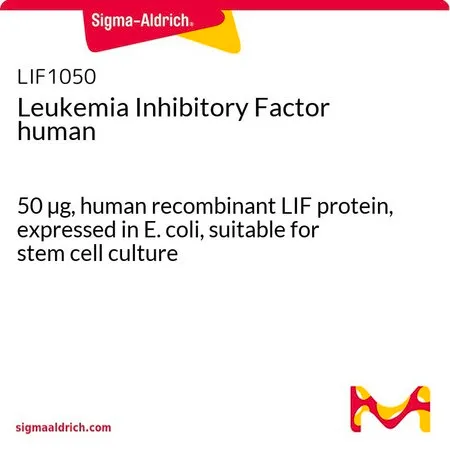 Sigma-Aldrich 白血病抑制因子人,50 µg,人重组LIF蛋白,在大肠杆菌中表达,适用于干细胞培养