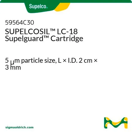默克Supelco SUPELCOSIL™ LC-18 Supelguard 柱芯,长×内径2 cm × 3 mm Supelguard保护套筒包装,2件,使用时需要保护套筒保持器