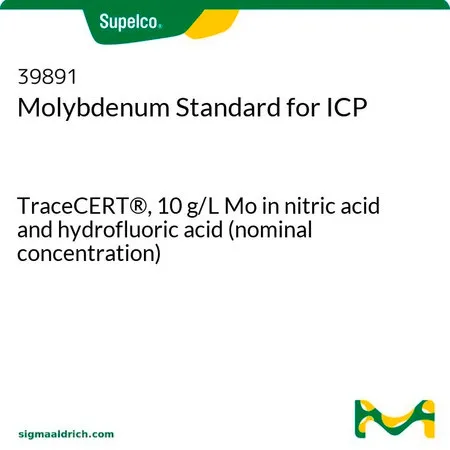 默克Supelco 钼ICP标准液,TraceCERT®,10 g/L钼的硝酸和氢氟酸溶液(标称浓度)