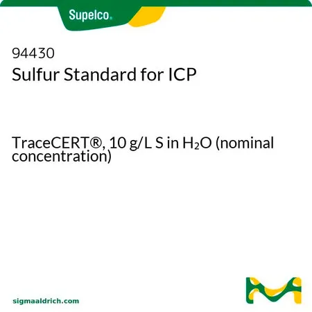 默克Supelco 硫ICP标准液,TraceCERT®,10 g/L S水溶液(标称浓度)