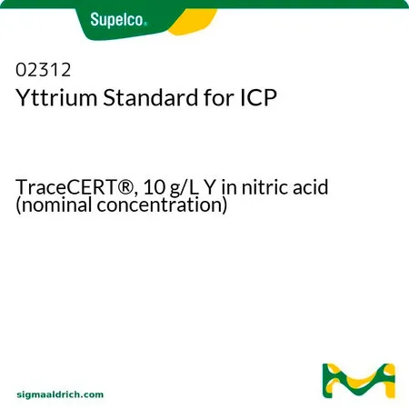 默克Supelco 钇ICP标准液,TraceCERT®,10 g/L Y硝酸溶液(标称浓度)