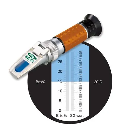 Sigma-Aldrich Handheld Refractometer,SGX-1,0至32%白利糖度/ 1.000至1.130 SG啤酒麦芽汁,ATC